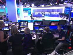Prince Charles and Camilla visit the Sky Sports News studio News Clip