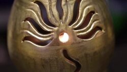 fire of aroma pot Stock Footage