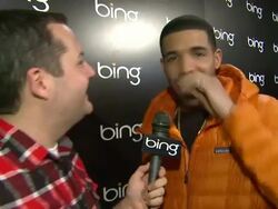 INTERVIEW: Drake on what he's doing in Sundance at Bing Bar Sundance 2012 - Day 3 in Park City, Utah, on 1/21/2012 Stock Footage