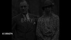 Franklin Roosevelt and wife Eleanor at Annual Governors' Conference in Richmond, VA News Clip