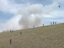 Black Forest Fire causes more evacuations Stock Footage