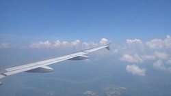 Airplane wing Stock Footage