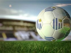 Uruguayan Ball Turn At Stadium - Loopable Stock Footage