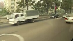 Driving through streets of Pyongyang News Clip