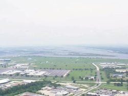 WS AERIAL View of Nasa research center / Louisiana, United States Stock Footage