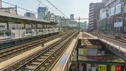 Timelapse: Akihabara Station Platform Tokyo , Japan Stock Footage