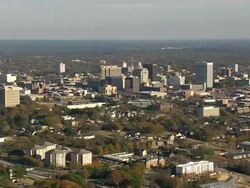 WS AERIAL View of city Columbia / South Carolina, United States Stock Footage