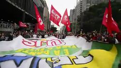 Protests Continue After Impeachment of Dilma Rousseff Stock Footage