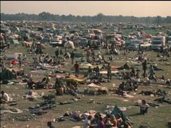 Hippies at the 'Celebration of Life' Festival Stock Footage