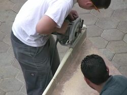 (HD1080i) Using Circular Saw Stock Footage