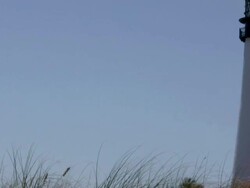 Landscape with Sand and Lighthouse Stock Footage