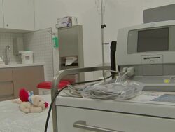Empty children's ward in Proton Therapy Centre News Clip