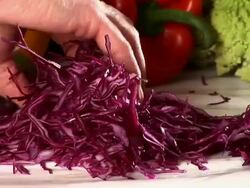 HD: Slicing Cabbage Stock Footage