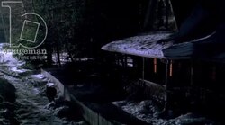 A country home in the countryside in the snow, 1908 - reenactment, clip 12 Stock Footage