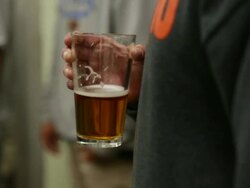 Beer In Hand Stock Footage