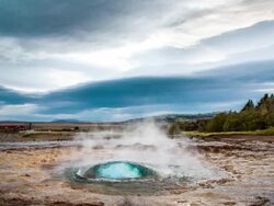 SLOW MOTION Iceland Geyser Strokkur Stock Footage