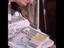 SYND 16/11/70 BANK ROBBERY AFTERMATH Instructional Video