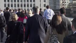 Commuters SloMo   COM Stock Footage