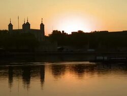 Tower of London sunrise Olympic London General Views Stock Footage