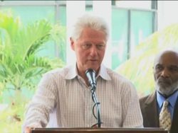 Former US Presidents Clinton and Bush visit Haiti News Clip