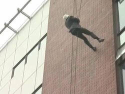 Hugh Jackman absaeil for Help the Heroes/ X-Men origins: Wolverine Stock Footage