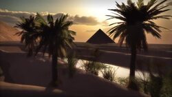 A lone pyramid stands in the Sahara Desert. Stock Footage