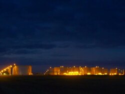 HD TIME LAPSE: Oil and Gas Storage Tanks Stock Footage