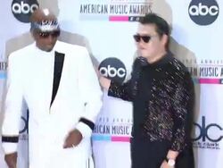 Psy, Hammer at The 40th American Music Awards - Press Room on 11/18/2012 in Los Angeles, CA.(Footage by WireImage Video/Getty Images Entertainment Video) Stock Footage
