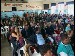 SOUTH AFRICA: NELSON MANDELA VISITS JAIL WHERE HE SERVED 27 YEARS News Clip