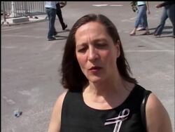 The white hearse carrying Anna Nicole Smith's body arrives at a Bahamas church for a 'very pink' and 'over the top' memorial service. News Clip