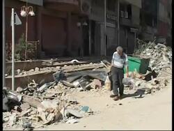 Damage in the southern suburbs in Beirut, anti Israel and US demo News Clip