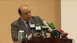 Deputy foreign minister Khaled Kaim speaks to journalists News Clip