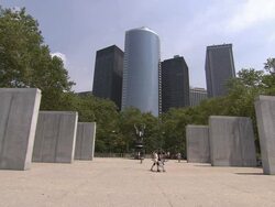WS, Vietnam Veterans Memorial, Battery Park, New York City, New York, USA Stock Footage