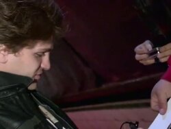 Keegan Allen greets fans at Nylon Young Hollywood Stock Footage