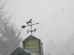 Weathervane in Snow Stock Footage