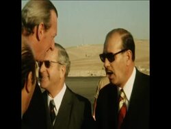 SYND 4-9-73 JORDAN WALDHEIM BEING MET BY MINISTERS News Clip