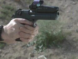 Pistol shooting Stock Footage