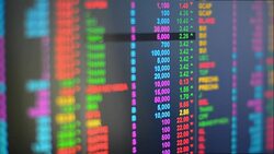 Stock market graph and tecnical analysis stock Stock Footage