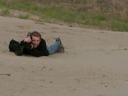 Photographer in the desert. Stock Footage