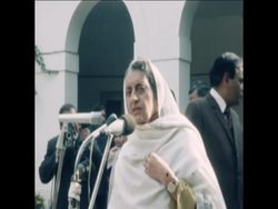 SYND 5 2 77 MRS GHANDI ADDRESSES RALLY FOLLOWING RESIGNATION OF RAM News Clip