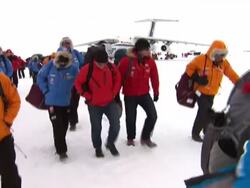 Walking With The Wounded Team arrive back in UK News Clip