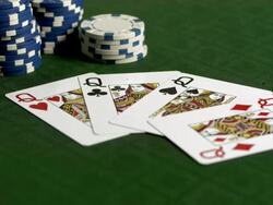 HD DOLLY: Quads Combination Of Four Queens Stock Footage