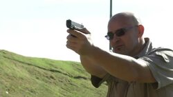 Gun expert at shooting range on possibility of Glock gun going off accidentally News Clip