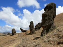 HD video of Moais, Easter Island, Chile Stock Footage