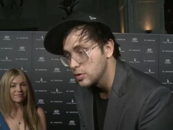 INTERVIEW: DJ Pretty Lights at RE:GENERATION Music Project Press Interviews and Premiere on 2/9/12 in Hollywood, CA. Stock Footage