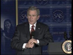 Bush comments on relations with China and upcoming visit of Hu Jintao News Clip