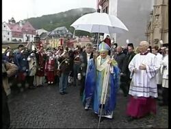 Pope Benedict gives Mass outside Basilica in Mariazell News Clip