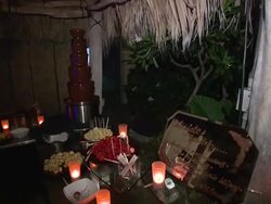 ATMOSPHERE: Chocolate Fountain at Taste of Chocola Stock Footage