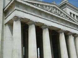 TU Munich Propylaea (Propylaeen) In Koenigsplatz Stock Footage