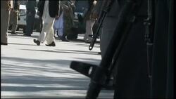 People protest in front of Rabbani''s residence News Clip